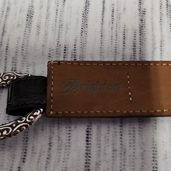 Brighton SHETLAND Leather Belt Size 38 Stretch Belt - Picture 3 of 7